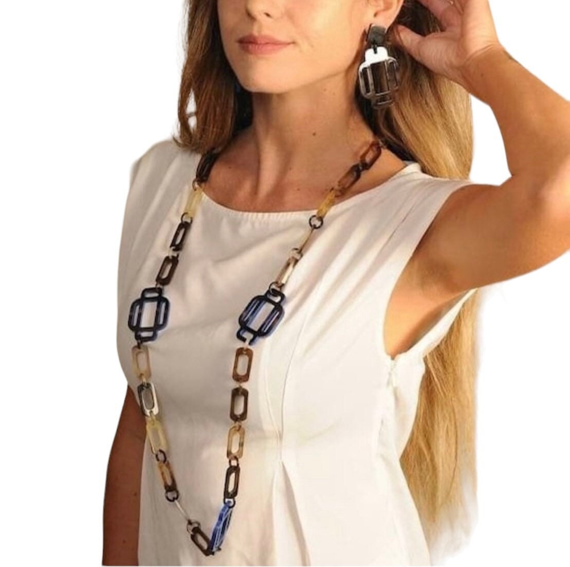 Hermes letter necklace hot sale
