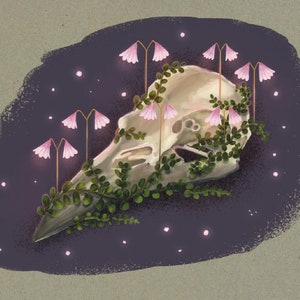 Cheerful - Taideprintti 2023 (korppi, kallo, Vanamo)