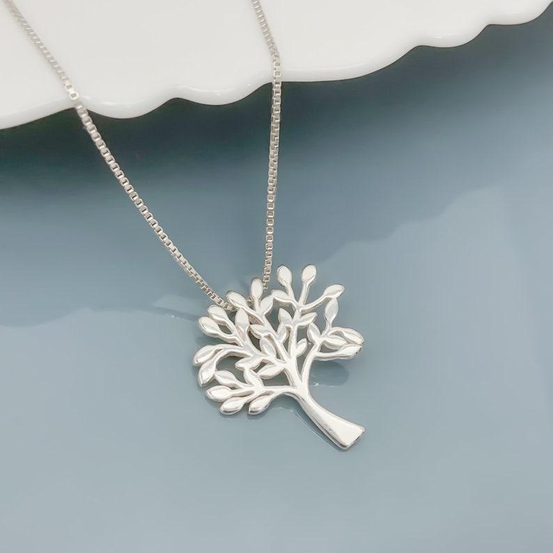 Tree of Life Necklace, Silver Tree of Life, Family Tree Necklace, Mother of the Groom Gift, Mother In Law Gift, Gift for Mom, Tree of Life image 4