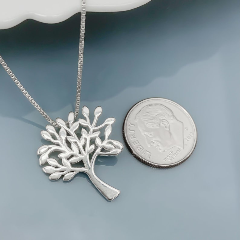 Tree of Life Necklace, Silver Tree of Life, Family Tree Necklace, Mother of the Groom Gift, Mother In Law Gift, Gift for Mom, Tree of Life image 3