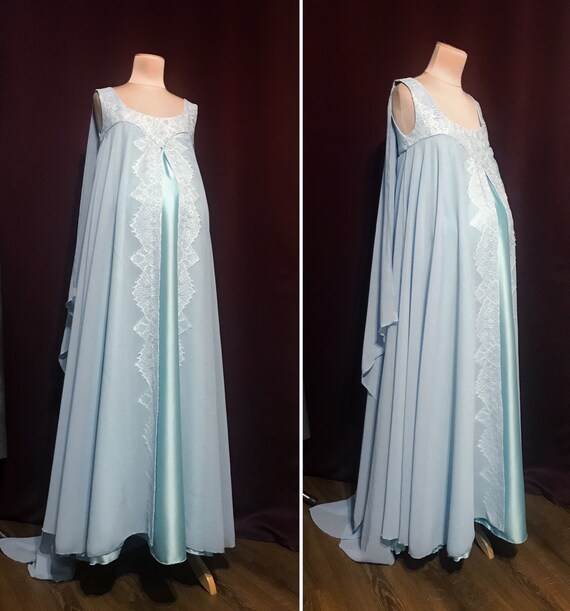 blue nightgown dress