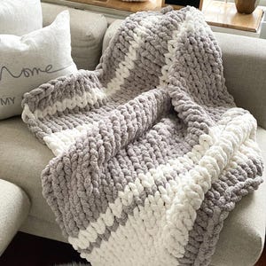 Chunky Chenille Blanket Knitting Pattern: Easy DIY Throw (PDF Pattern)
