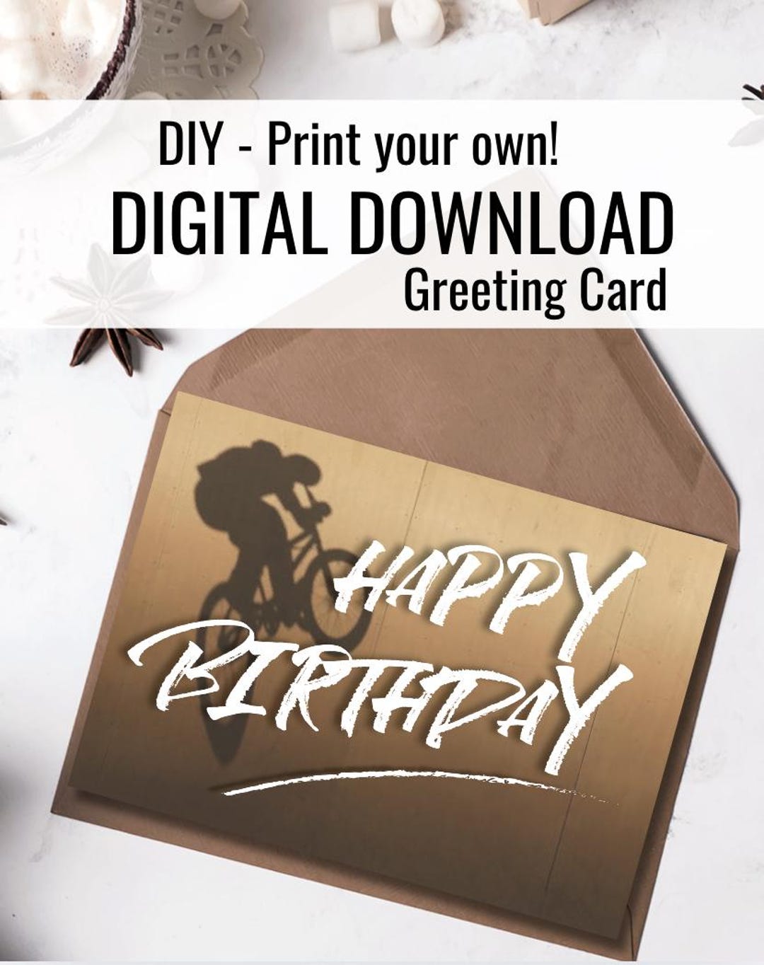Birthday My Rider Happy Birthday BMX Rider Greeting Card | Bmx-themed Birthday Printable ...