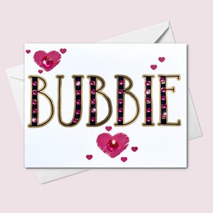 Carte Bubbie faite main pour la fête des mères | Carte de voeux de grand-mère juive | Fabriqué en Ontario | Canada