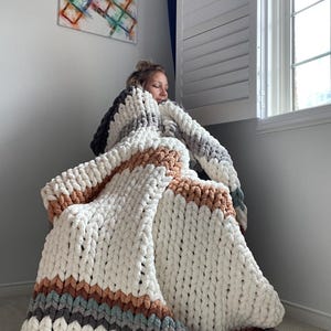 Chunky Chenille Blanket Knitting Pattern: Easy DIY Throw (PDF Pattern)