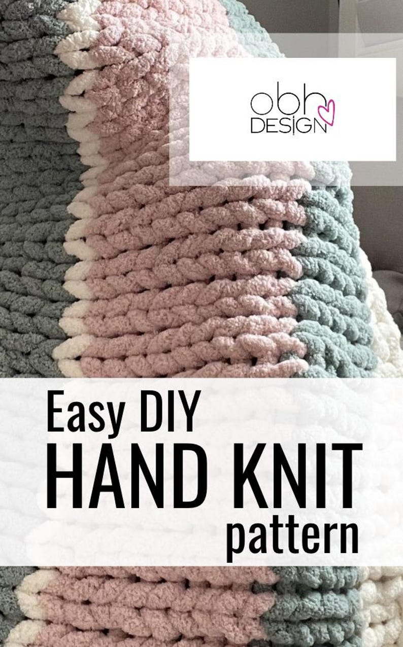Wicked-inspired Chunky Chenille Blanket Knitting Pattern: DIY Finger ...
