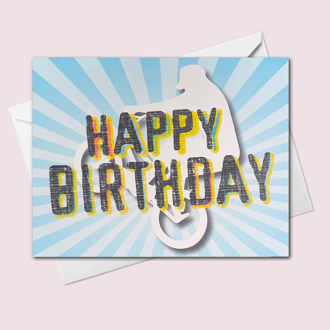 Birthday My Rider BMX Happy Birthday Card: BMX Rider - Etsy
