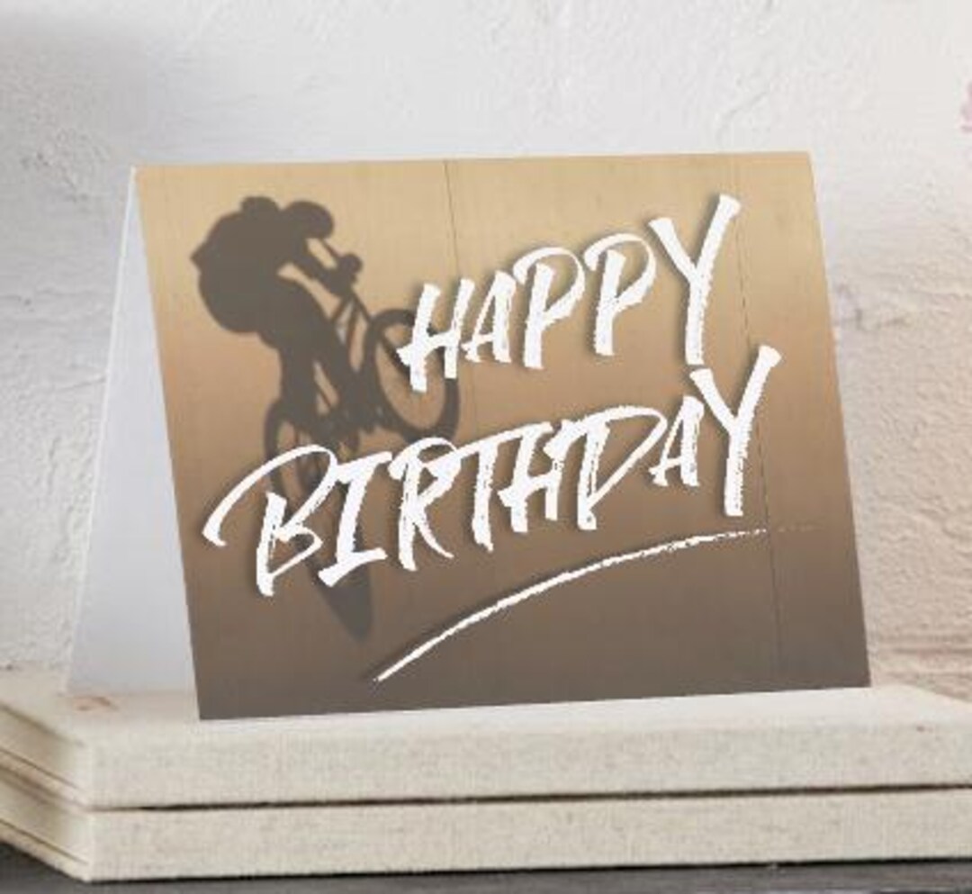 Birthday My Rider Digital Download BMX Rider Birthday Card: Printable Greeting Card (PDF ...
