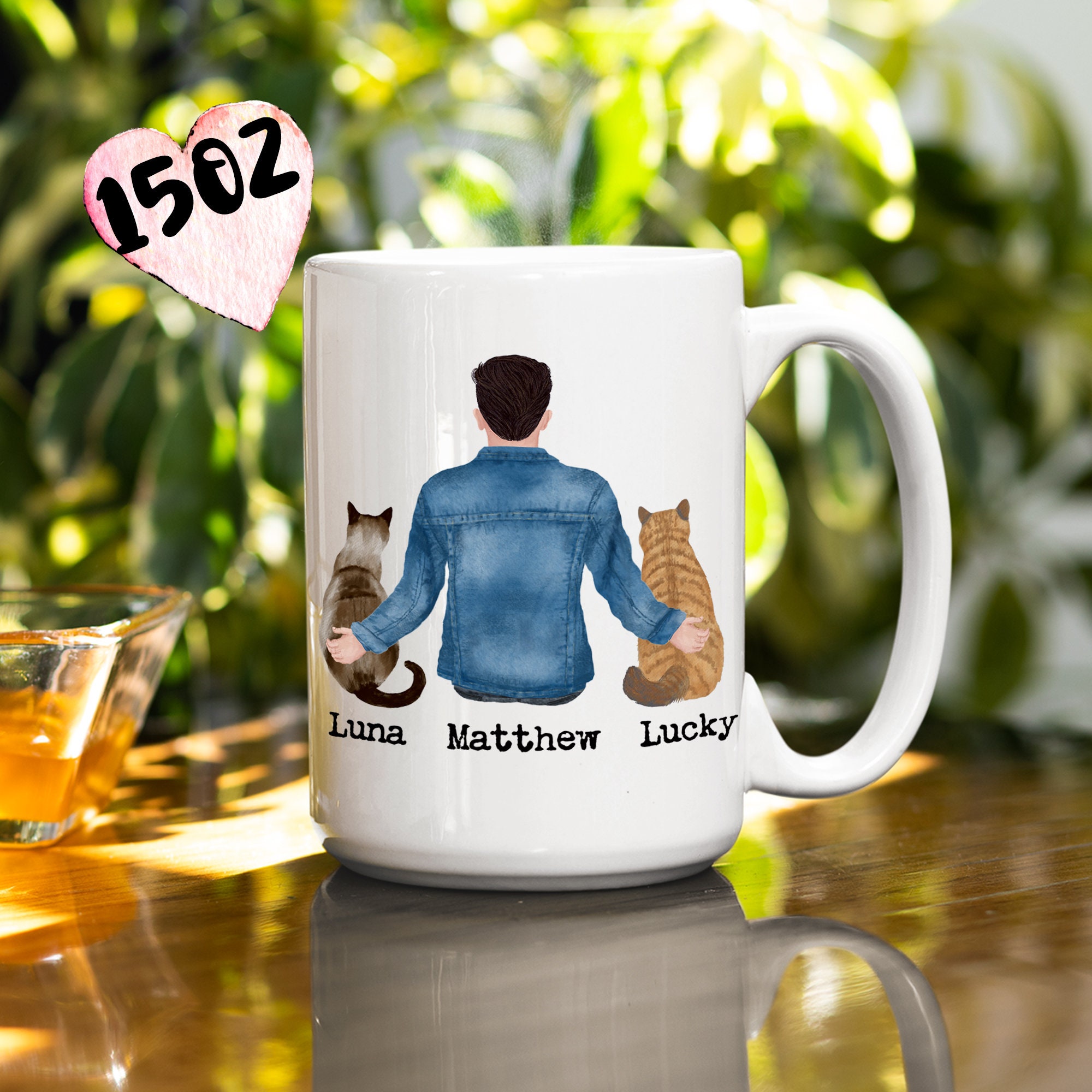 PREMIUM Personalized cat mug Custom cat dad Coffee Mug Gift Etsy