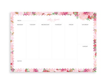 Garden Party Weekly Planner Notepad