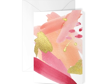 Greeting card - Abstract Art card - blank card - watercolour card - modern card -  stationery