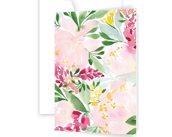 Fairy Florals - Watercolour Greeting Card - Stationery