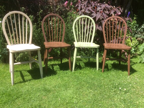 4 Genuine Solid Ercol Wooden Chairs Price Shown Is For All 4 Etsy