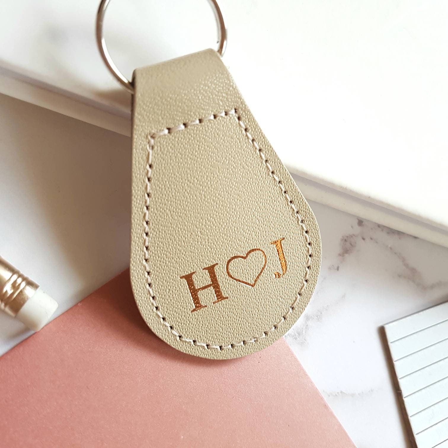 Personalised Keyring Anniversary Leather Key Fob With - Etsy UK