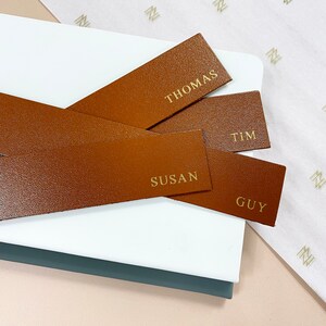 Personalised Leather Bookmark, add a Custom Monogram/Initials/Special Date. Birthday, Anniversary Gift image 8