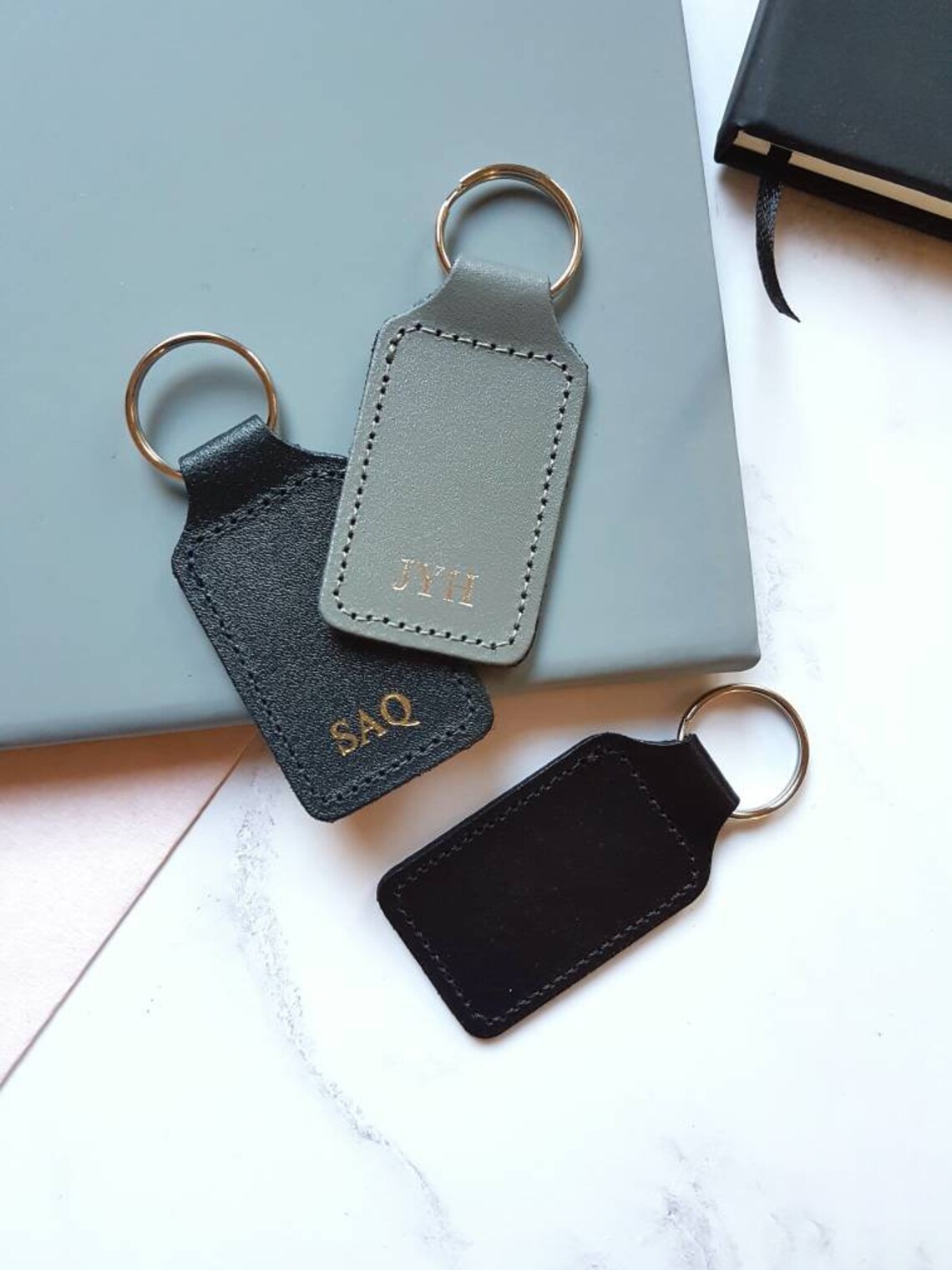 Personalised Keyring Genuine Leather Key Fob. Custom Key - Etsy UK