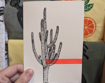 Cactus Card - Letterpress Greeting Card