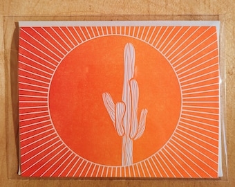 Cactus Card - Letterpress Printed