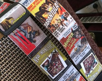 Retro B-Movie Monster Guitar Strap