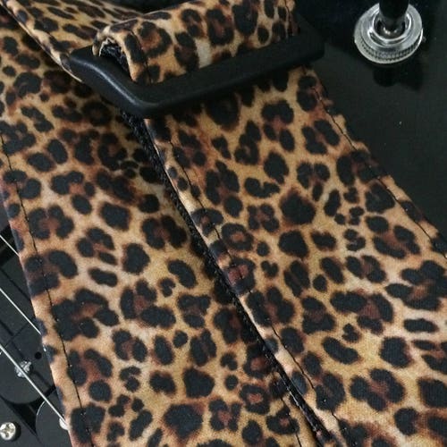 Leopard Print Guitar Strap // Animal Print Musician Gift // - Etsy