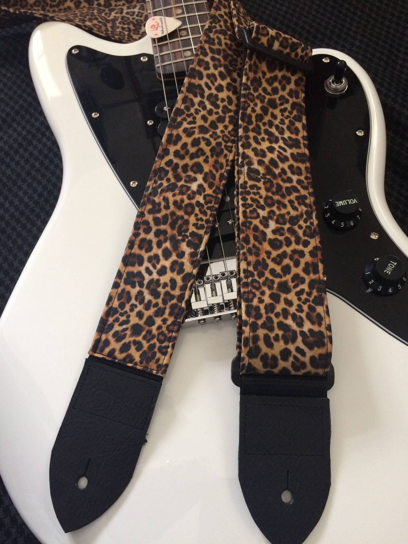 Leopard Print Guitar Strap // Animal Print Musician Gift // Etsy