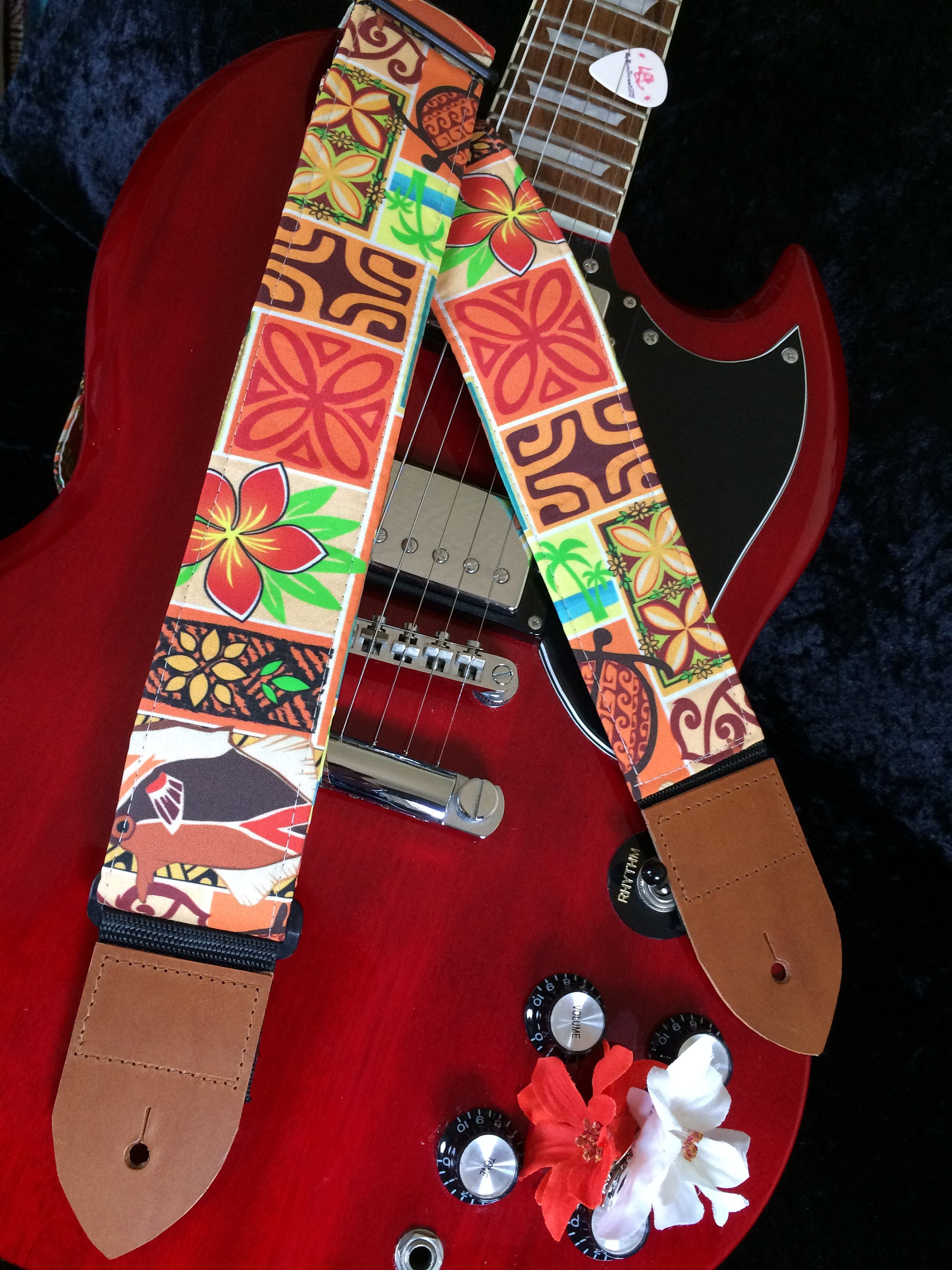 Hawaiian guitar strap deals