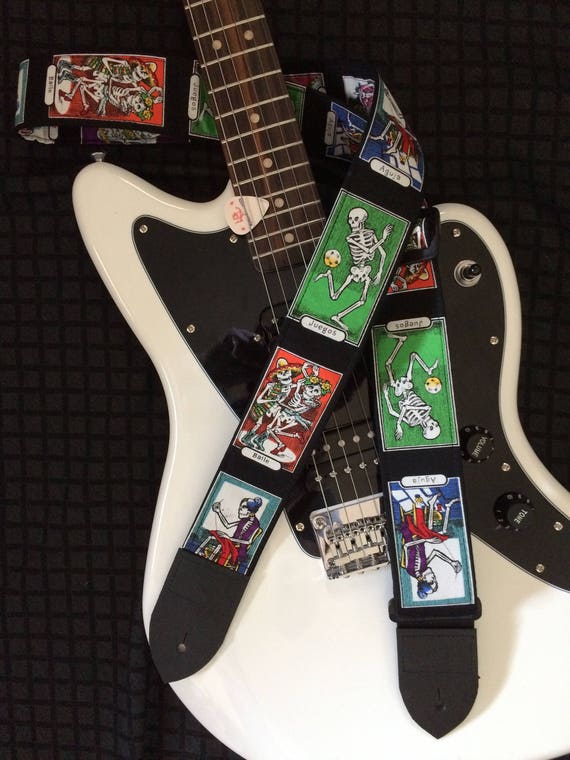 Skeleton Guitar Strap Day of the Dead Dia De Los Muertos