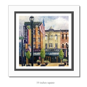 Lynchburg, Virginia Matted Art Print
