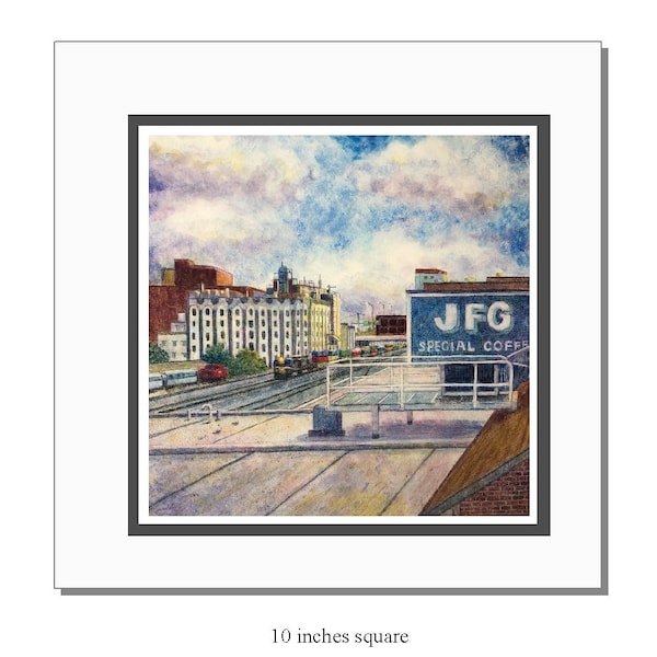 Knoxville Tennessee's Old City with JFG Signage  Art Print