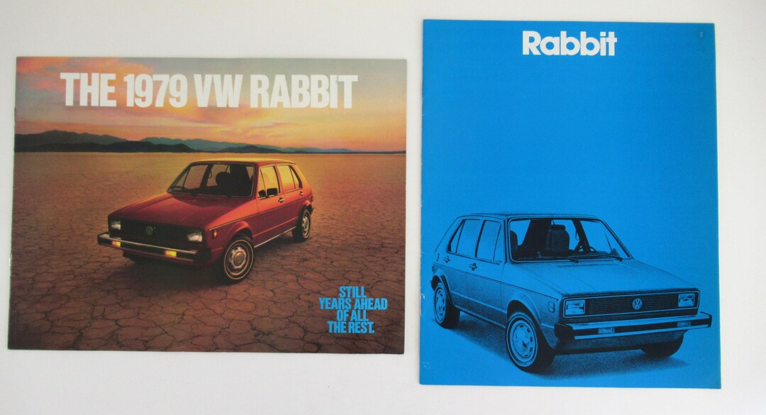 Vintage Volkswagen Rabbit & 1979 VW Rabbit Dealer Sales Brochure Book ...