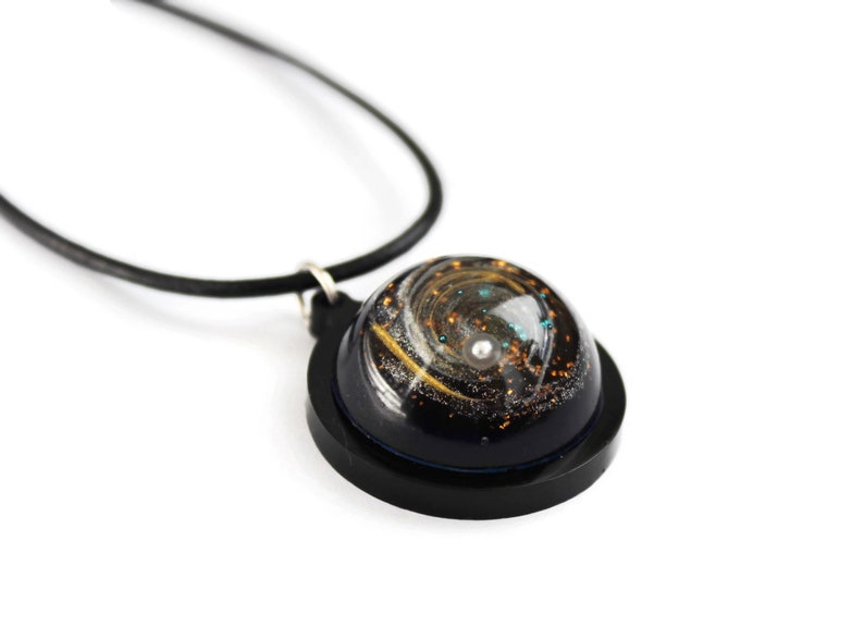 Resin Art Jewelry Gift Her Cosmos Pendant Resin Sphere Pendant Bofo Resin Necklace Galaxy Necklace 3D Resin Necklace Space Necklace