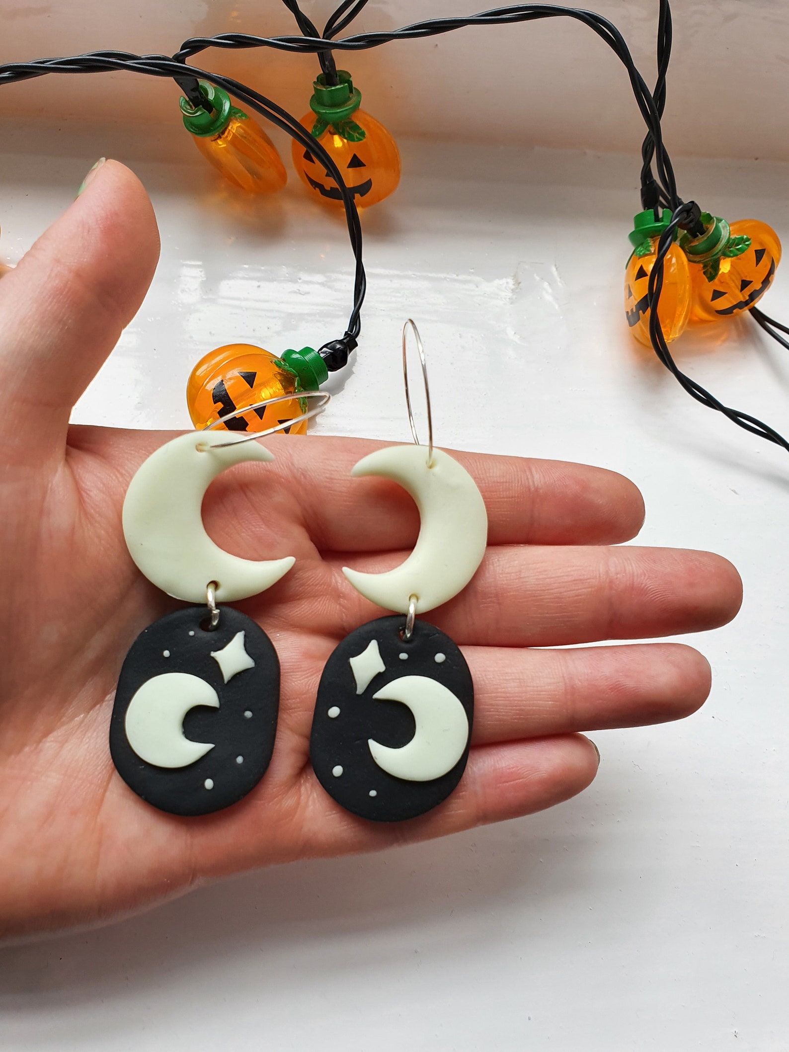 Glow in the Dark Polymer Clay Earrings / Halloween Earrings /  Etsy