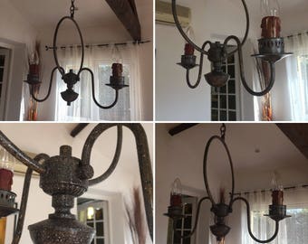 Old vintage or ceiling light chandelier