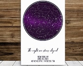 Custom Star Map, Night Sky Print, Star Map Poster, Wedding Gift, Constellation, Wedding Anniversary Gift, Personalized Gift, Engagement Gift