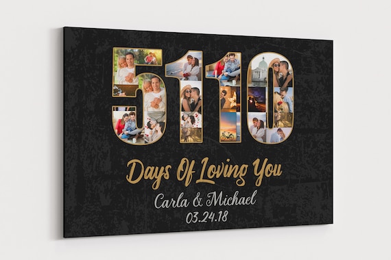 14 Year Wedding Anniversary Canvas 14th Wedding Anniversary Gift