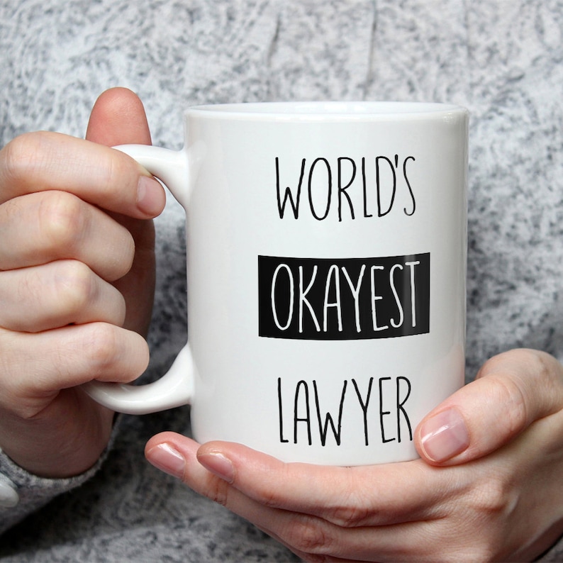 World's Okayest Lawyer Mug Funny Coffee Mug Perfect Gift For Attorney image 1