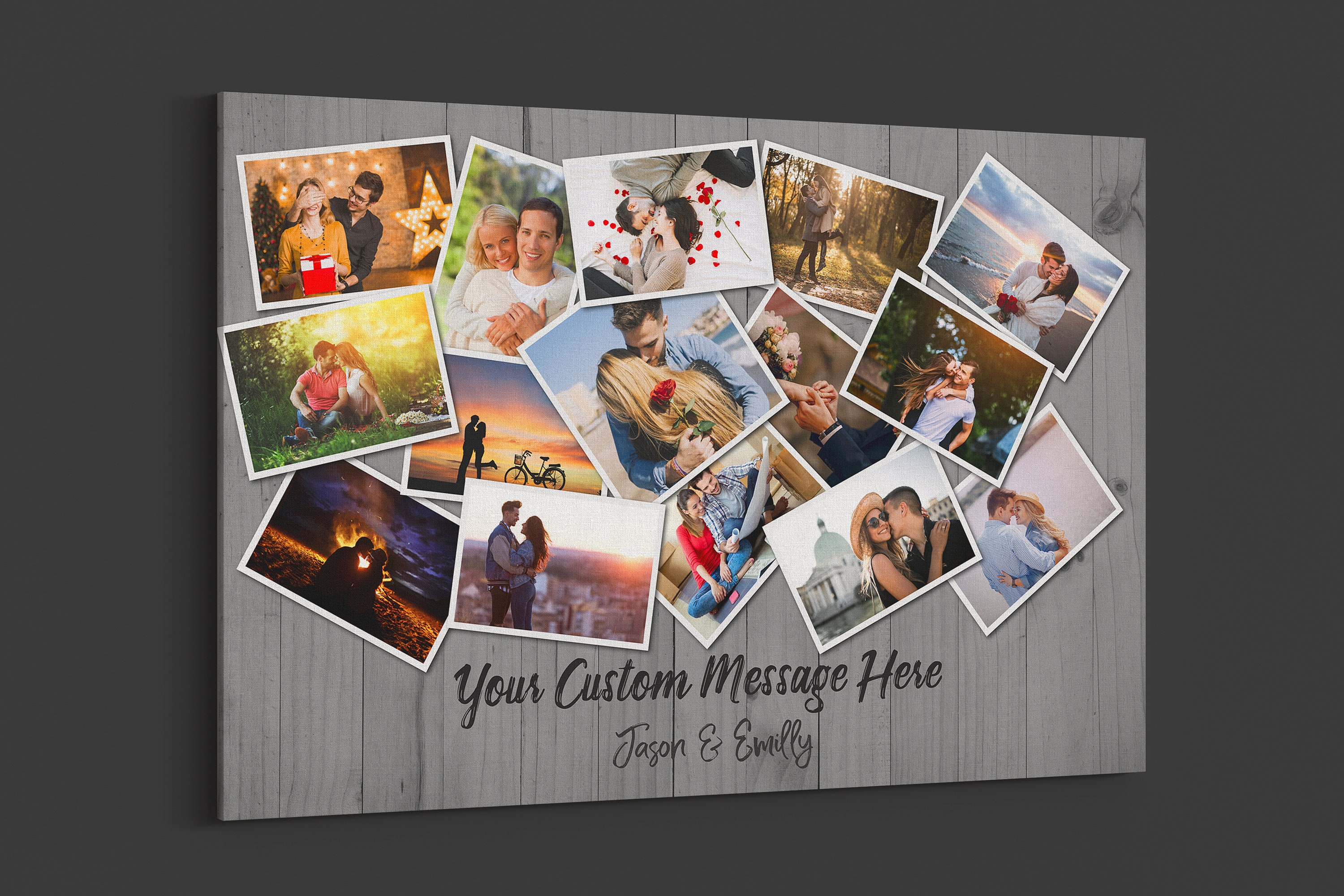 Custom Photo Canvas Gift Photo Collage Love Photo Etsy