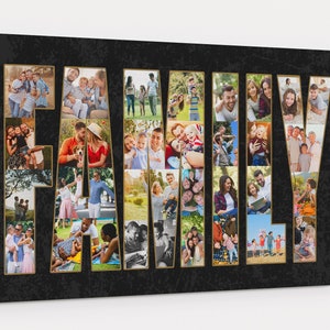 Family Photo Collage Family Canvas Wall Art Family Picture Frame Collage Custom Collage Personalized Wall Art Housewarming Gift Christmas