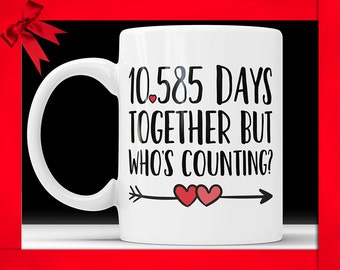 29th Anniversary Coffee Mug: 10585 Days Together Funny Gift