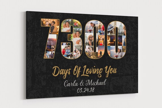 Buy 20th Anniversary Photo Collage Canvas: Custom Year Art Gift
