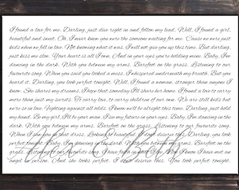 Custom Song Lyrics Canvas Print with Names & Date, Personalized Anniversary, Lyric Wall Art, Romantic