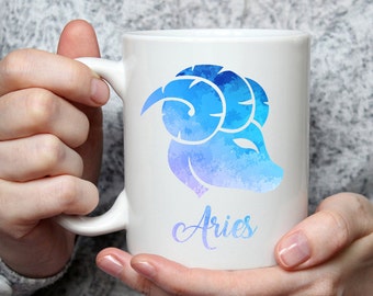 Aries Zodiac Mug: Astrology Star Sign Coffee Cup
