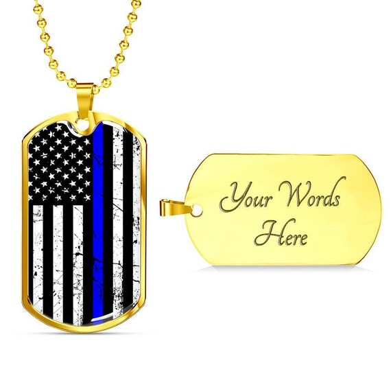 Blue lives cheap matter necklace