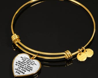 Love Note Bracelet Gold Silver Bangle Women Personalized Anniversary Gift Valentine's Day Bracelet Gift For Wife From Husband Love Message