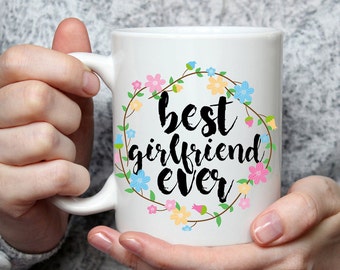 Taza de café "Novia para siempre" - Diseño floral