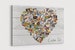 100 Pictures Family Photo Heart Collage Personalized Large Collage Wood Effect Heart Collage Canvas Photo Your Picture To Canvas Gift