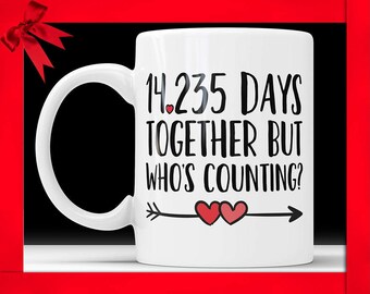 39th Anniversary Coffee Mug: 14235 Days Together Funny Gift