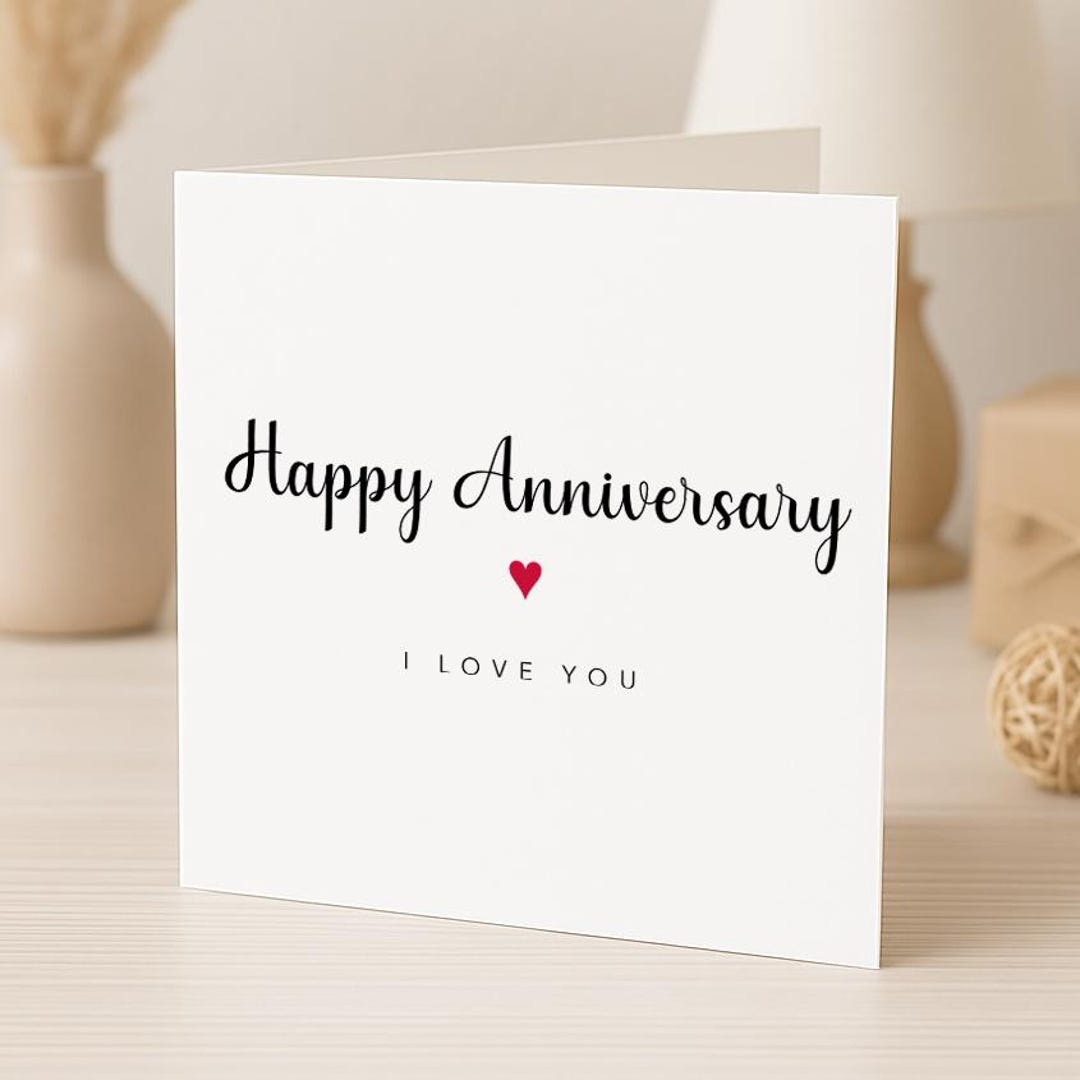 Happy Anniversary I Love You Card - Etsy