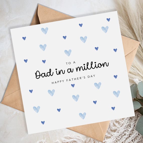 Fathers Day Card for Dad - Dad in a Million - Happy Fathers Day