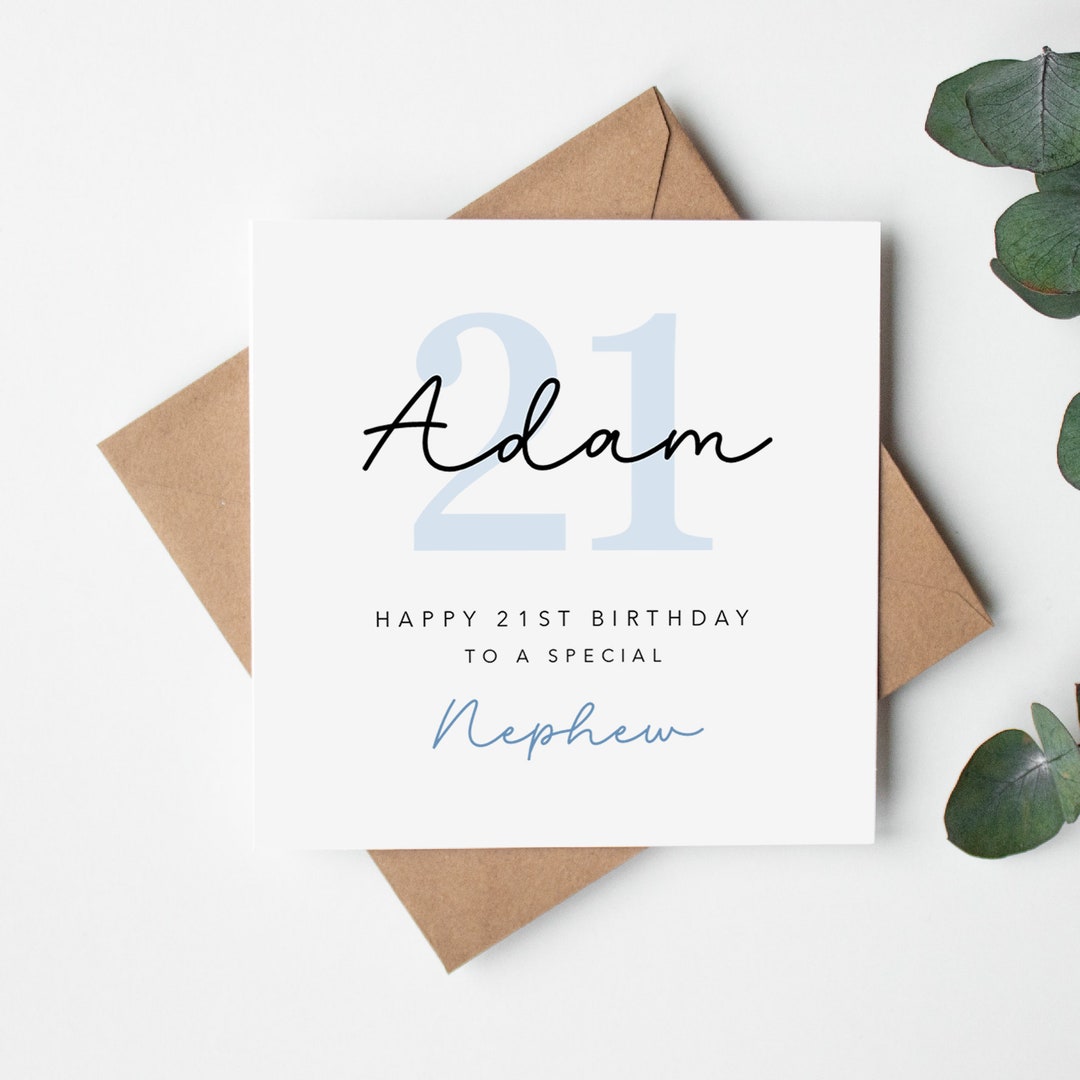 Personalised 21st Birthday Card for Son Grandson Nephew Uncle Cousin ...